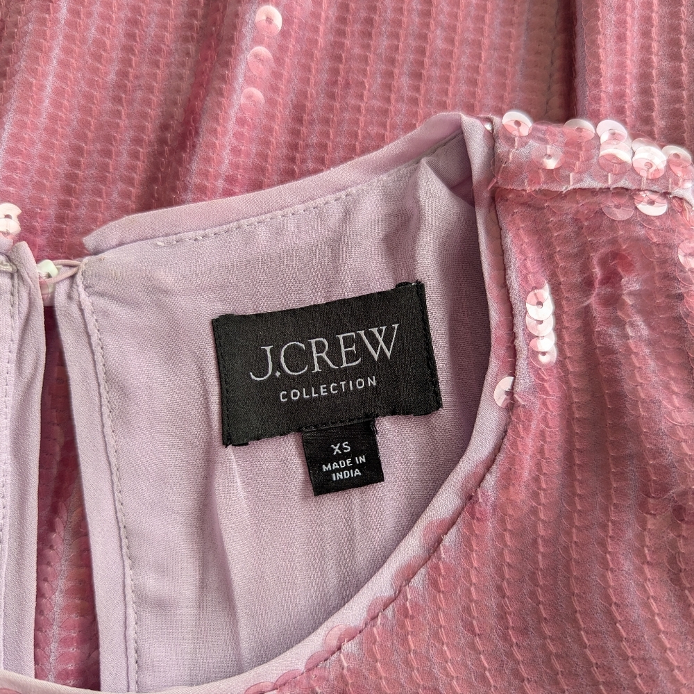 J.Crew Collection Pink Mauve Sequin Shell Tank Top - image 3